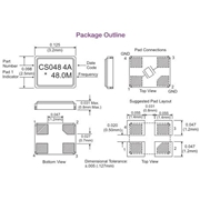 康納溫菲爾德晶振,CS-048晶振,CS-048-048.0M晶振
